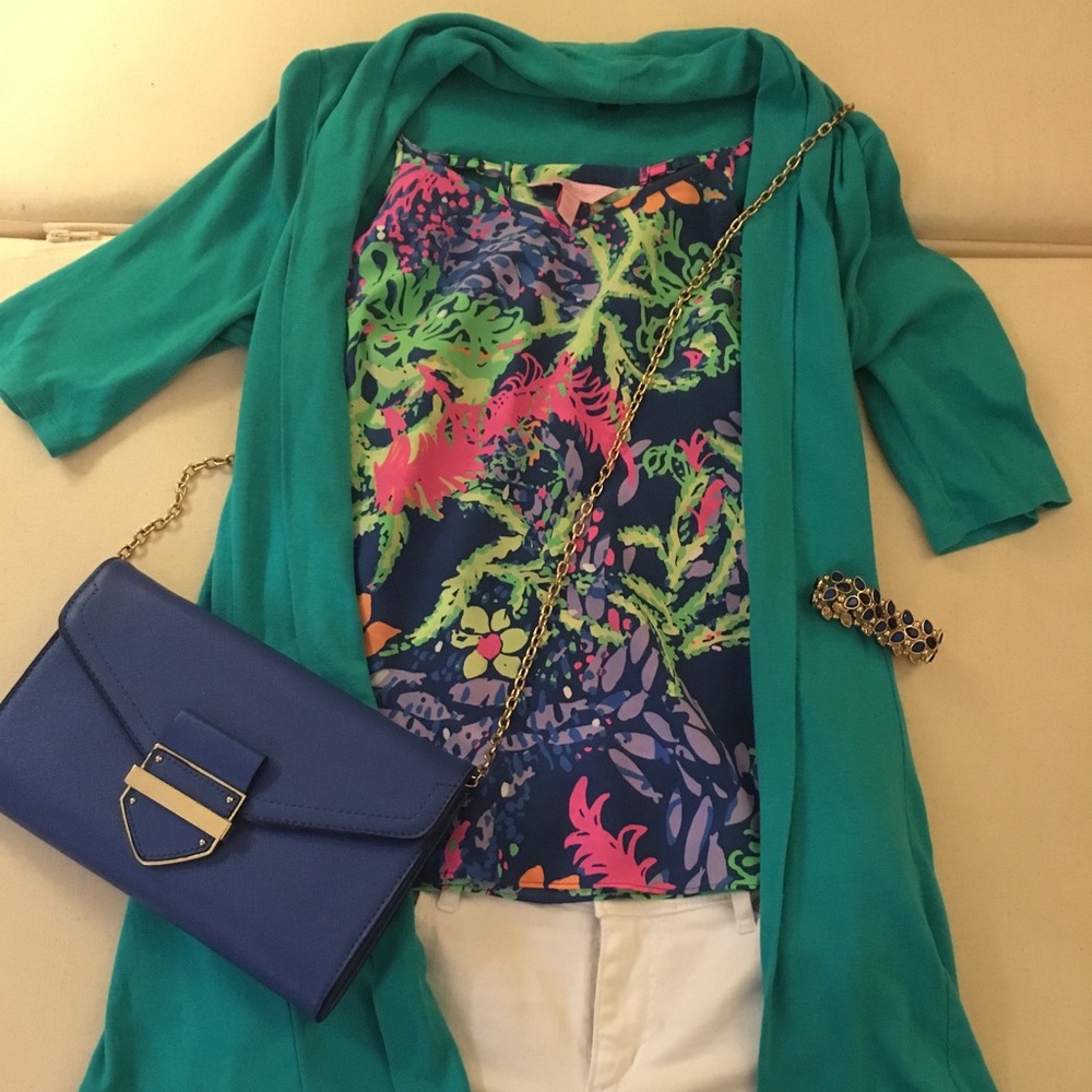 NWT Lilly Pulitzer Dusk Silk Racer Back Tank XXS - Picture 6 of 6